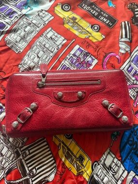 Balenciaga red wallet